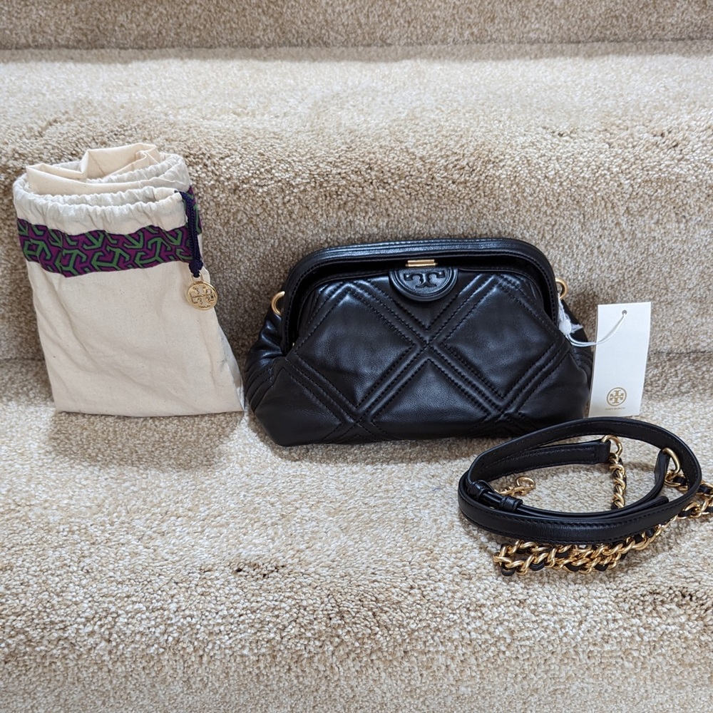 AUTHENTIC TORY BURCH FLEMING SOFT SMALL FRAME CROSSBODY